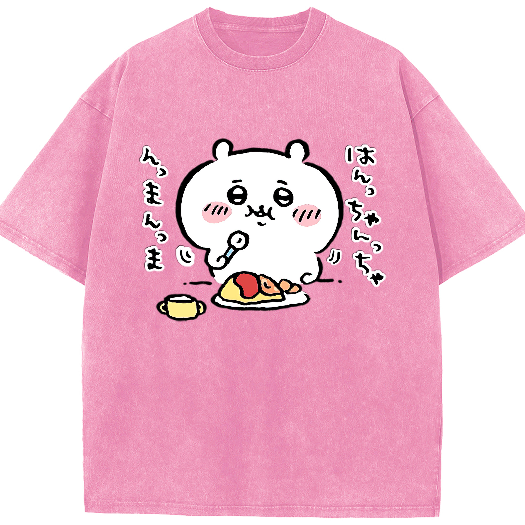（画像用） ちいかわ ちいかわ Chii-kawa chiikawa 綿100% ヴィンテージ風 半袖Tシャツ（フロントプリント）